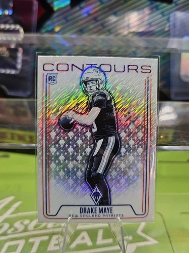 2024 Panini Phoenix Contours Drake Maye #CON-DME White Shimmer RC Panini Rewards