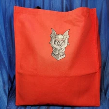 Canvas Bag Gargoyle Red Reusable Bag for Books or Groceries