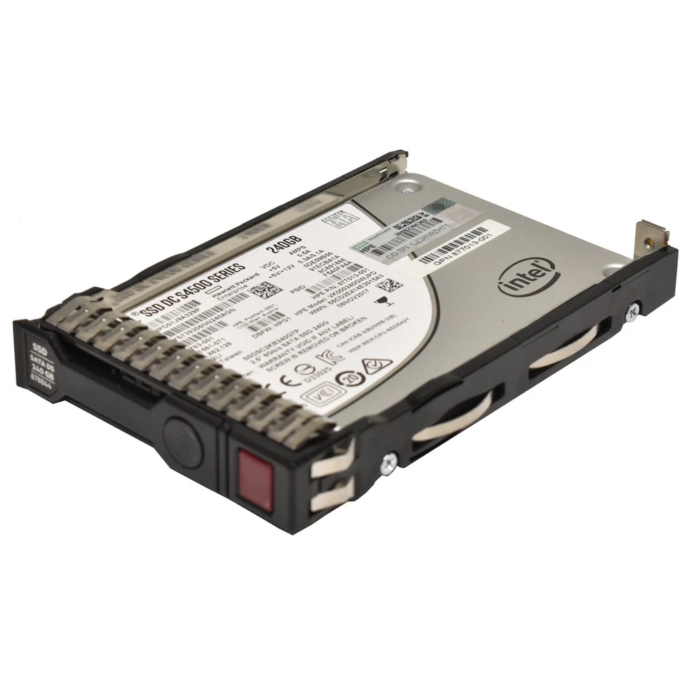 HPE Intel DC S4500 Series 240GB 2.5" 6G SATA SSD 877013-001 ProLiant Gen8-Gen10 - Bild 2 von 4