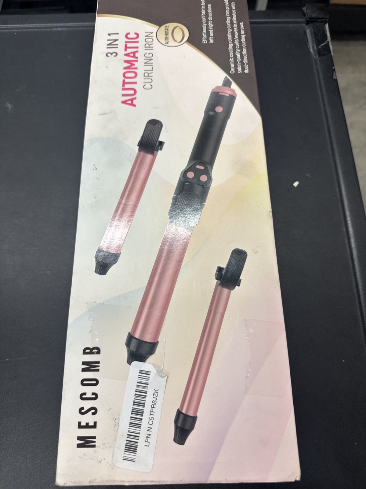 Mescomb 3 in 1 Automatic Curling Iron  3 Different Sizes Of Barrels