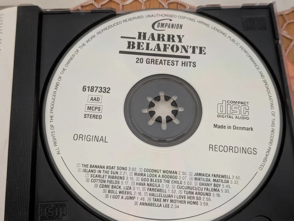 Harry Belafonte 20 Greatest Hits The Banana Boat Song Island in the sun Matilda - Bild 2 von 3
