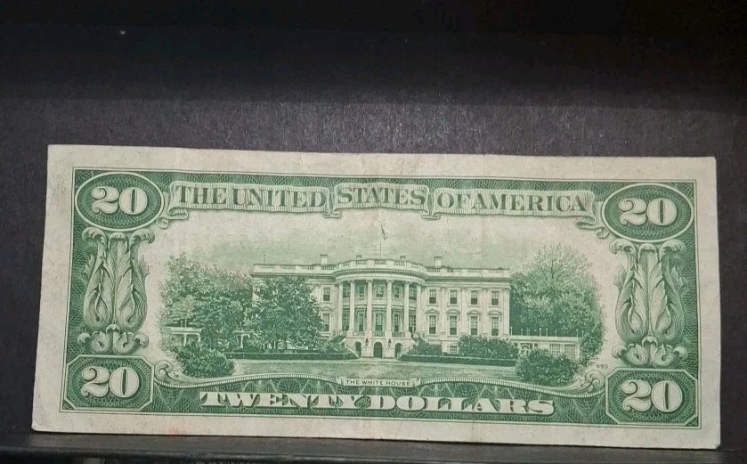 1950 Series Twenty Dollar Federal Reserve Note $20 Bill,  Circulated But Nice  - Image 4 of 4