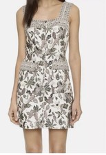 Tory Burch Mikado New Ivory Wisteria Dress Size 4 Silk Wool Neutral $395 Retail
