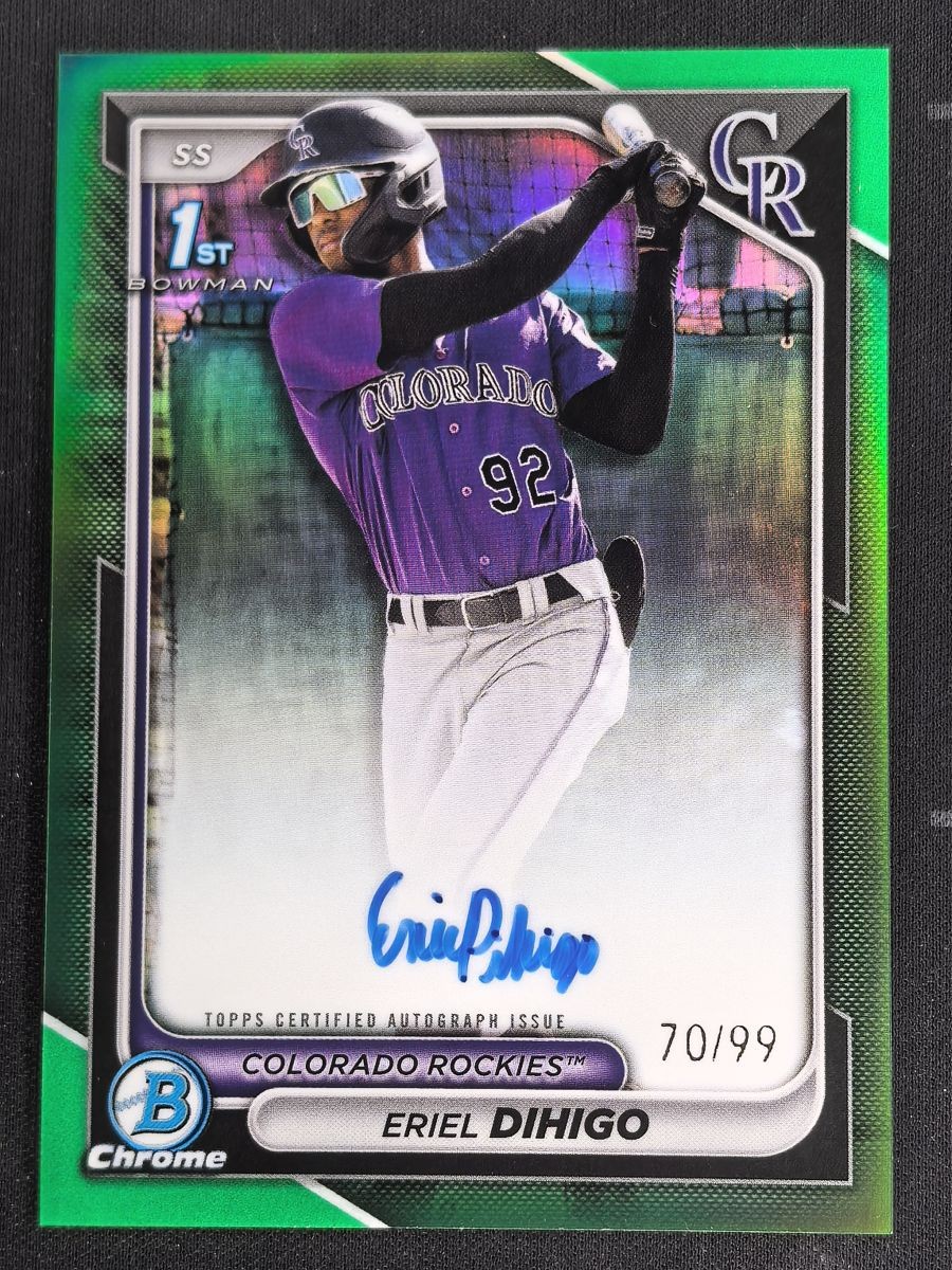 2024 Bowman Chrome Prospect Green Refractor /99 Eriel Dihigo #CPA-ED Auto