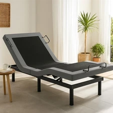 Upgraded Power Base Adjustable Bed Frame Backlit Remote Recline Twin XL Size