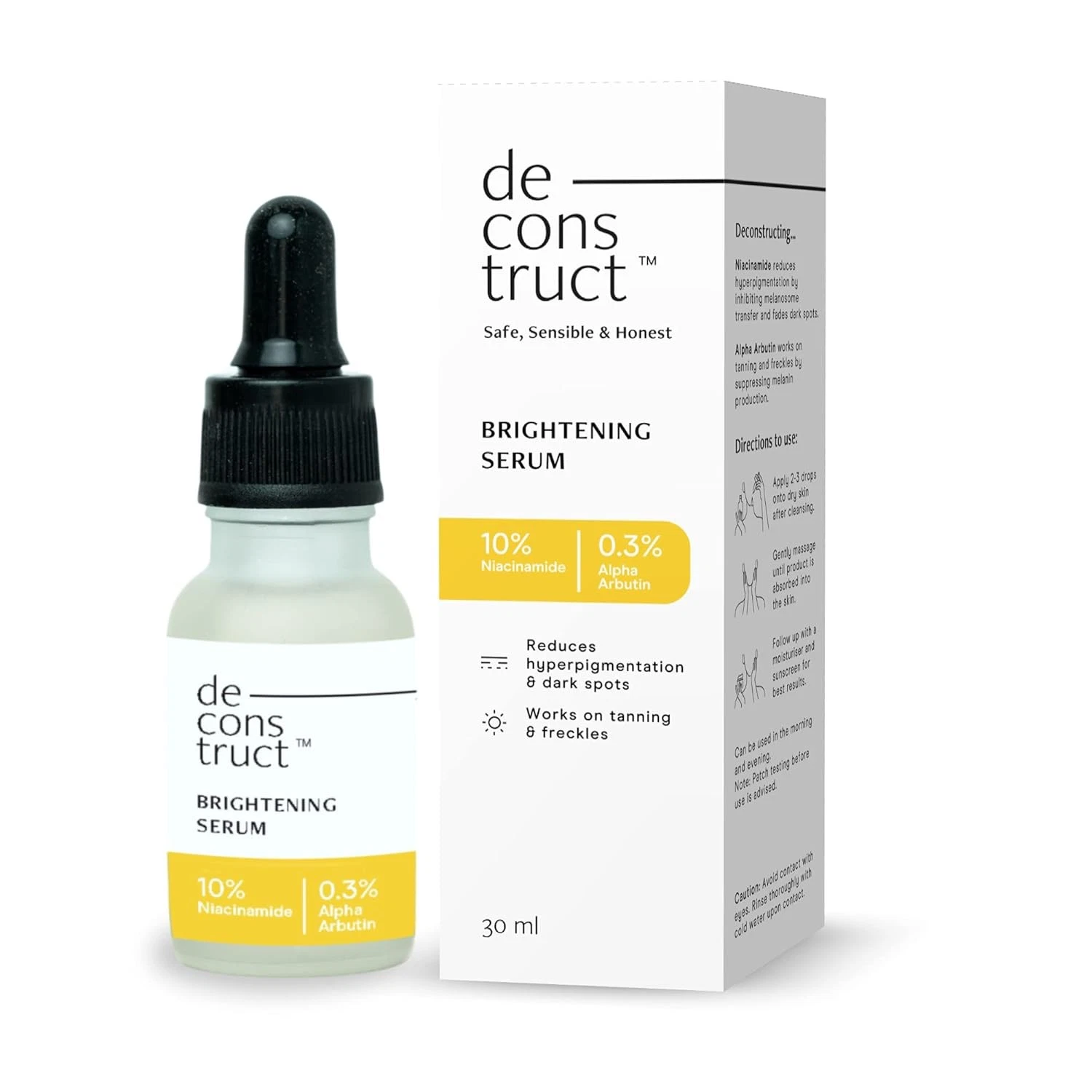 Deconstruct 10% Niacinamide 0.3% Alpha-Arbutin Brightening Face Serum, 30 ml