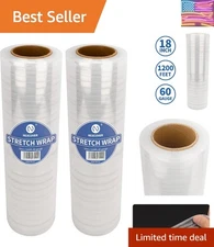 Clear Stretch Film - 18" 1200ft Rolls, 60 Gauge Durable Protection
