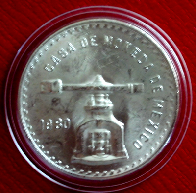 1980 MEXICO 1 Onza Silver Casa De Moneda 33.625 Grams .925 Fine