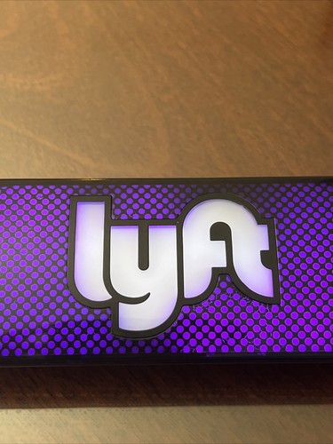 Lyft Glow Purple Pink Mustache Original Official Lyft Brand Genuine - No Base - Picture 2 of 14