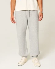 Hollister Men's Baggy Cinch Joggers / heather gray - SALE!!