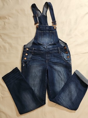 LEI Blue Jean Bib Overalls Vintage Y2K Stretch Women's Med