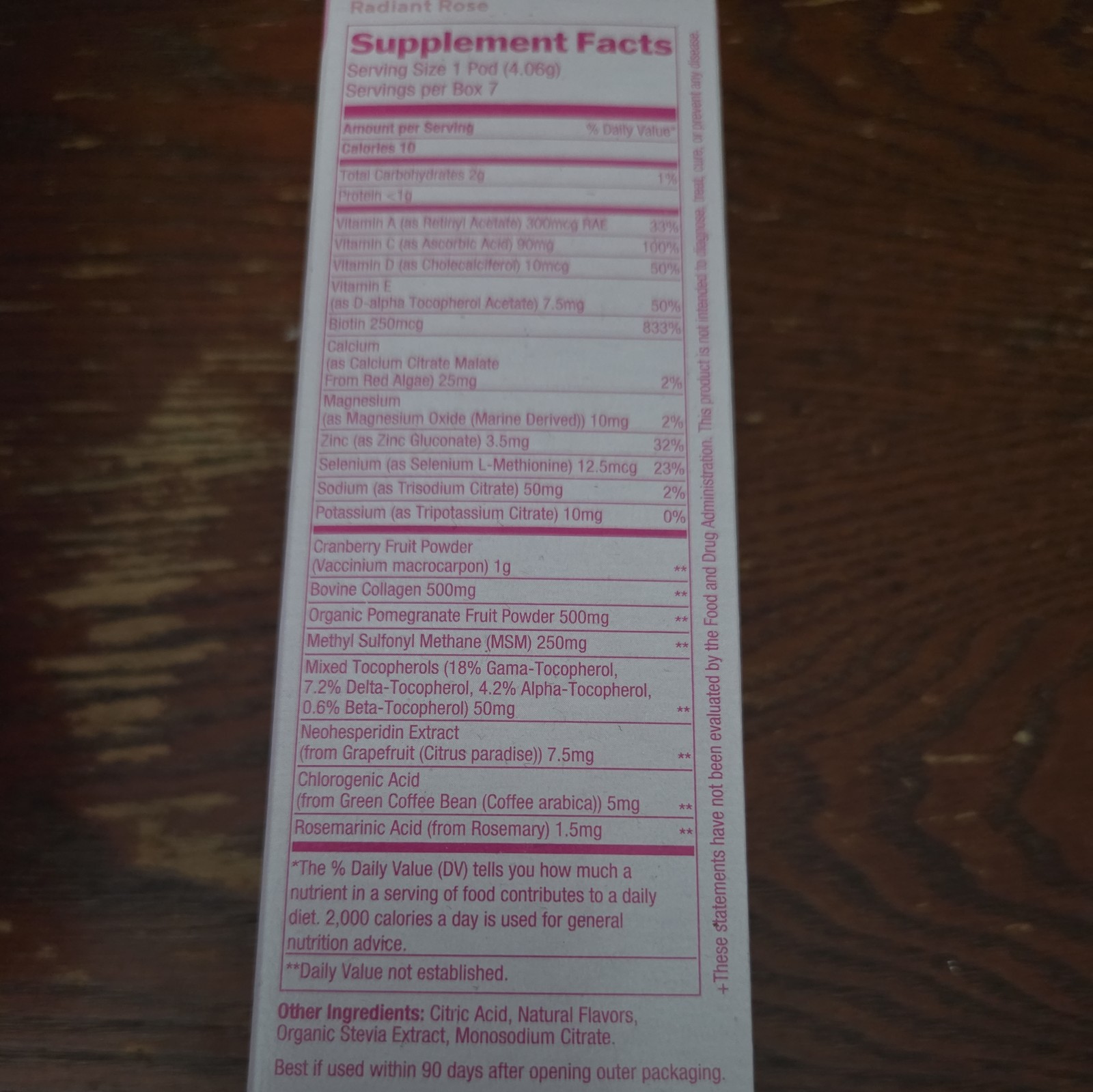 Paris Hilton Vitapod Pool Side Blue Metal Water Bottle. Extra 7 pods. New.