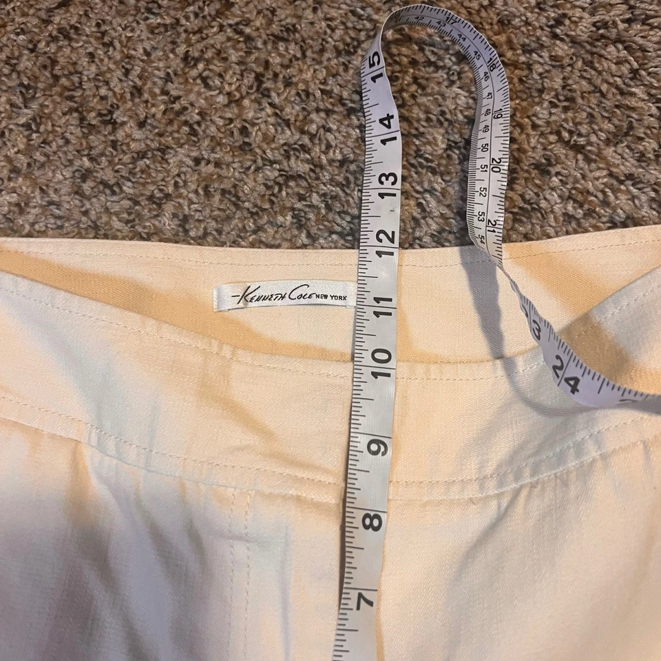 Pantalones de vestir para mujer Kenneth Cole New York beige pierna ancha talla 12 Foto 4 de 4