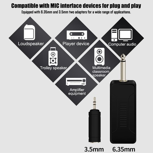 U12F UHF One For Two Wireless Headset Microphone Amplifier Mixer Universal A - Zdjęcie 3 z 10