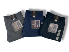 NEW LOT OF 3: WEATHERPROOF 'Travel Pants' Mens Size 36/34 Tech Stretch Zip Chino