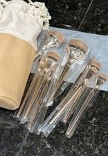 Premium Makeup Brushes Set, 9 Piece Set w/ Storage Bag, Rose Gold