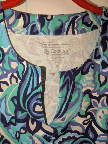 NUEVO COOLIBAR UPF 50+ EXCELENTE PROTECCIÓN UV MUJER TÚNICA VESTIDO TALLA M - Imagen 8 de 10