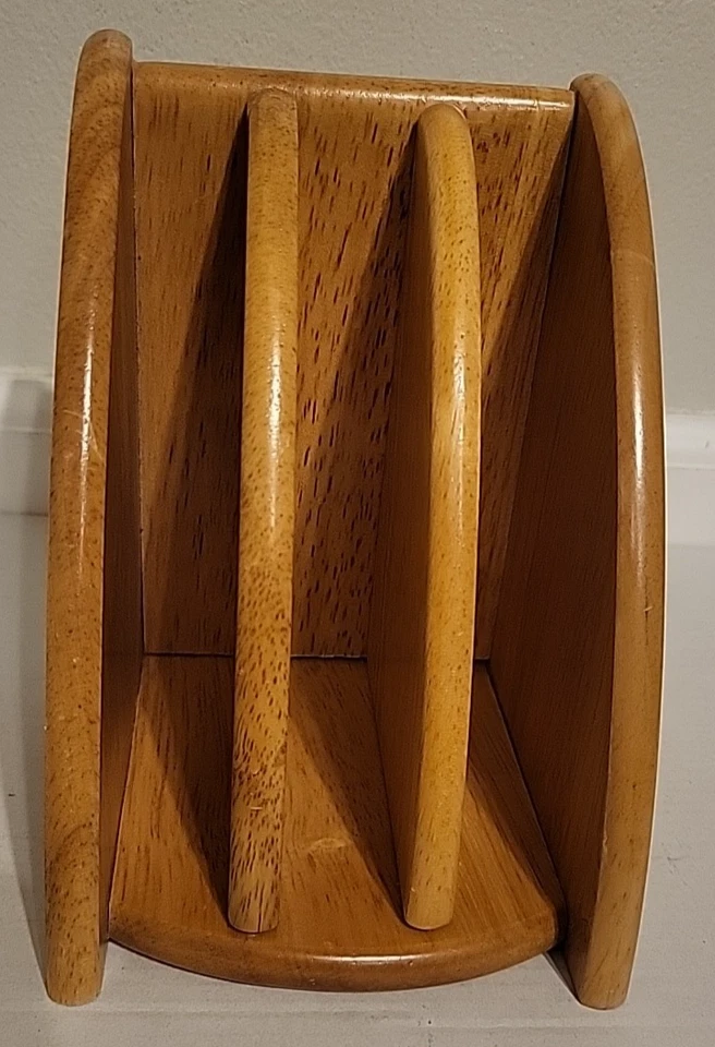 VTG Wooden Desktop Drawer Organizer Storage Container Drawer letters mail bills - Image 2 of 4