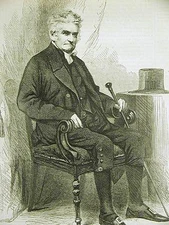 Brady LATE CHANCELLOR BIBB 1859 Antique Engraving Art Print Matted