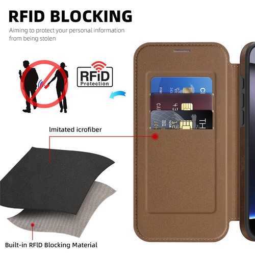 For iPhone 16e 16 15 14 13 12 11 Pro Max Magnetic Magsafe Wallet Case Flip Cover - Picture 36 of 73