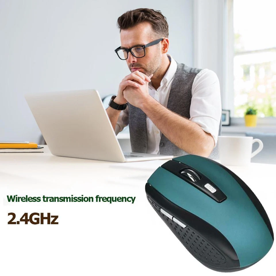 6 Keys 2.4G Wireless USB Receiver 2000DPI Optical Mouse for Laptop Notebook PC - Image 4 of 4