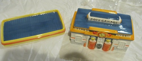 Department 56 ~ Pops Garage Butterdose und Salz & Pfefferstreuer ~ Keramik ~ LBDKI - Bild 2 von 12