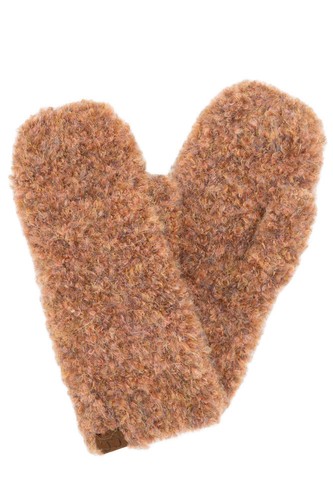 C.C Exclusive Women's Winter Warm Mixed Color Boucle Knit Mitten Gloves - Picture 15 of 15