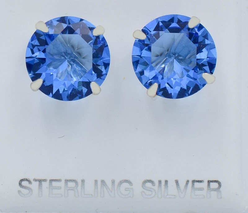 LAB CREATED 11.50 Cts TANZANITE EARRINGS SOLID .925 Sterling Silver - NWT