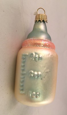 baby bottle christmas ornament