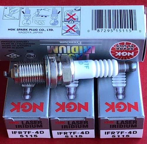 SET OF (4) NGK 5115 LASER IRIDIUM PREMIUM SPARK PLUGS IFR7F-4D MADE IN JAPAN - Picture 4 of 4