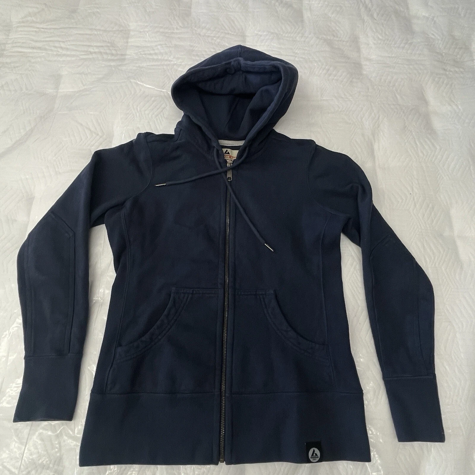 American Giant Hoodie, Full Zip Woman’s Sweater Sz S Blue Classic USA Cotton