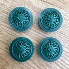 SCALEXTRIC ALFA ROMEO & AUTOUNION, BUGATTI, WHEELS GREEN SET 90´S (SA027)