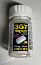 NEW 357 Super Magnum Energy Stimulant 200mg Caffeine 1 Bottle 36 Pills