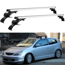 2pcs 48" Car Top Roof Rack Cross Bar Cargo Kayak Carrier Alu For Honda Fit Jazz