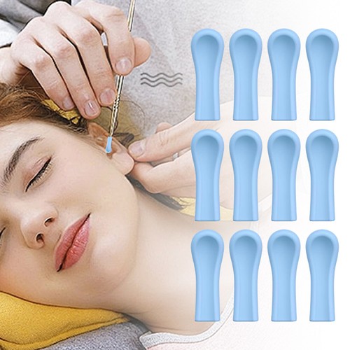 12pcs Ear Spoon Sleeves Ear Wax Removal Tips Silicone Ear Scoops Ear Protector - Picture 9 of 11