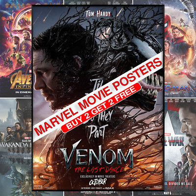 MARVEL AVENGERS FILMPLAKATE Druck Bild Geschenk Wandbild Retro Film