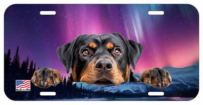 ROTTWEILER FACE PAWS DOG CAN PERSONALIZE NOVELTY METAL LICENSE PLATE G
