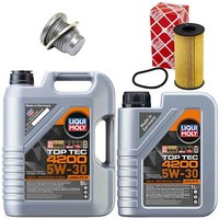 MotoröL Filter Set 4200 5W-30 Liqui Moly 6 Liter + Schraube FüR Dacia Dokker 1.5