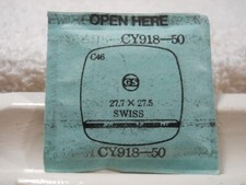 GS CY918-50 Watch Crystal Fit Swiss - 27.7 x 27.5 mm - Replacement / Repair