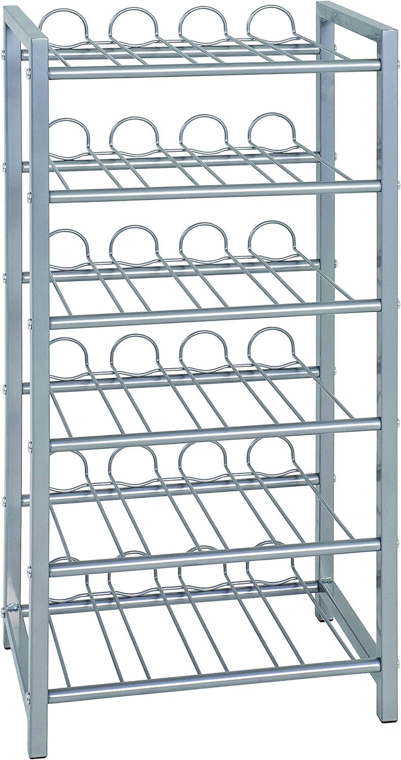 HAKU Möbel portabottiglie, metallo, alluminio, L 34 x P 22 x 34 x 22 x 72 cm