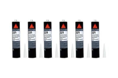 6x Sikaflex 221 300ml SCHWARZ Dichtstoff Dichtmasse Kleber Kartusche Sika