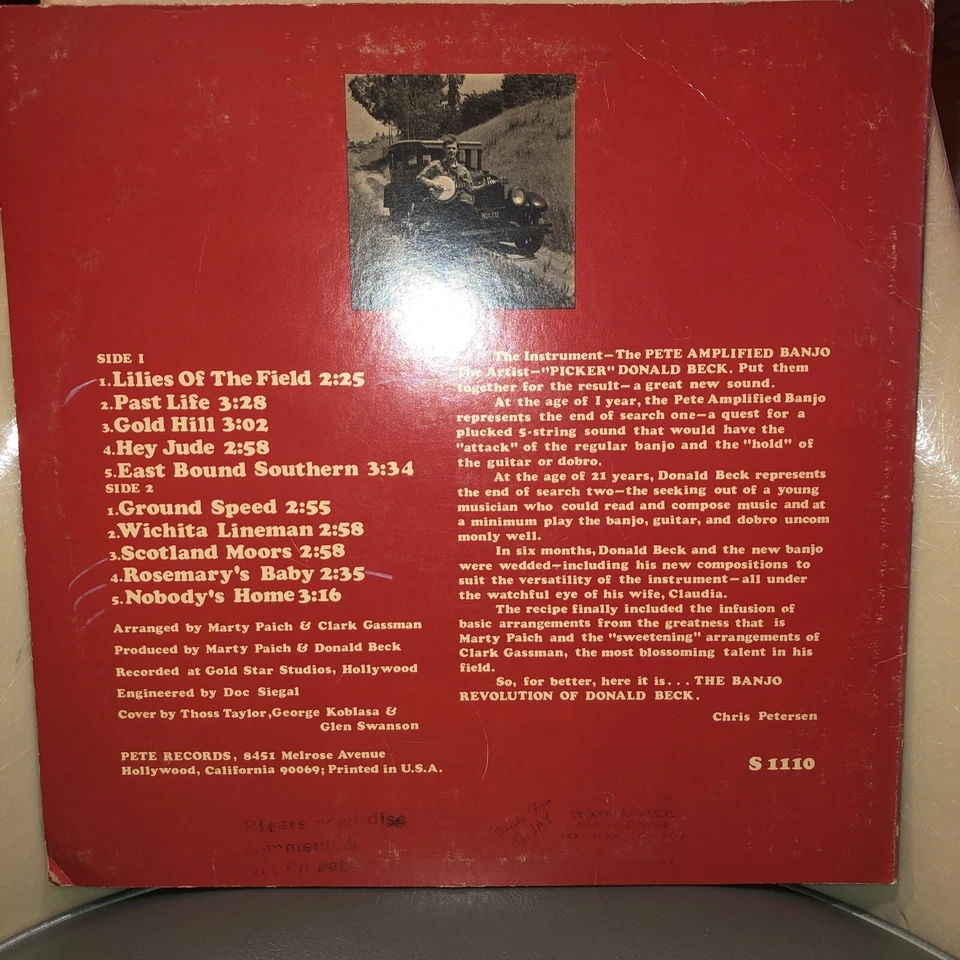 The Banjo Revolution Of Donald Beck Promo VG+ - Image 3 of 4