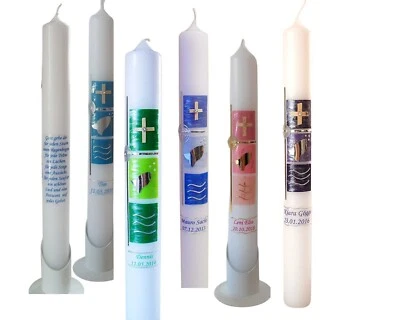HANDARBEIT Taufkerze /Kommunionkerze Konfirmationskerze Junge,Mädchen