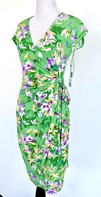 maggy london green floral dress London Times Women's V-Neck Maxi Dress - Green
