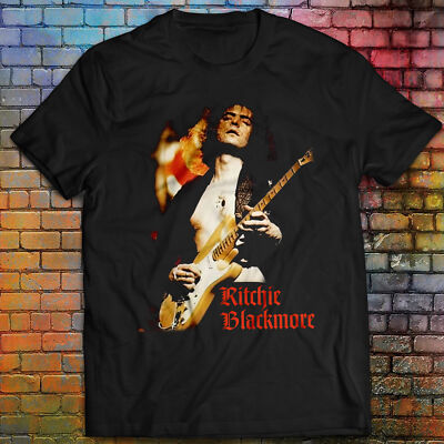 Ritchie Blackmore Men's Tee Regular Size Cotton T-shirt Deep Purple in Rock