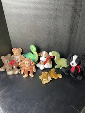 Lot Of 8 Assorted Plush Toys | Mixed Lot Of Stuffed Animals | Variety Of Brands