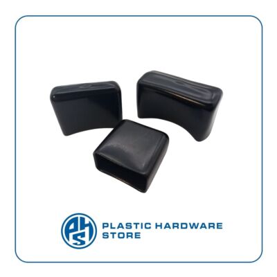 4 Pz Nero Gomma PVC Sedia Tavolo Piedi Tubo Tubo Estremà Tappi - Foto 5