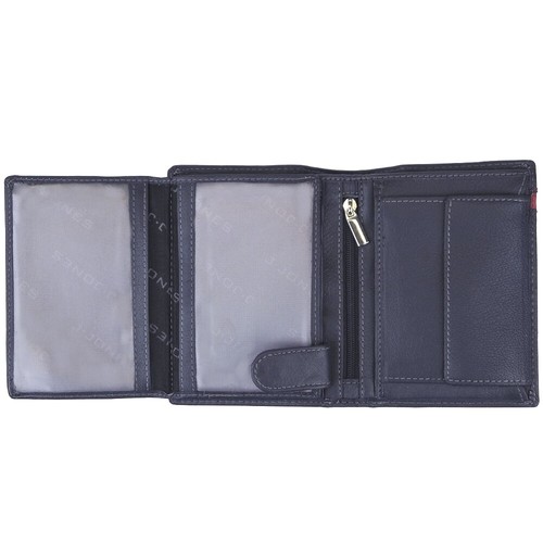 J.JONES Herren Geldbörse RFID Leder Portemonnaie Geldbeutel Geldsack Brieftasche - Picture 42 of 44