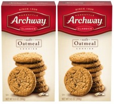Archway Oatmeal Soft Classic Cookies Homestyle 9 oz 2 Boxes 
