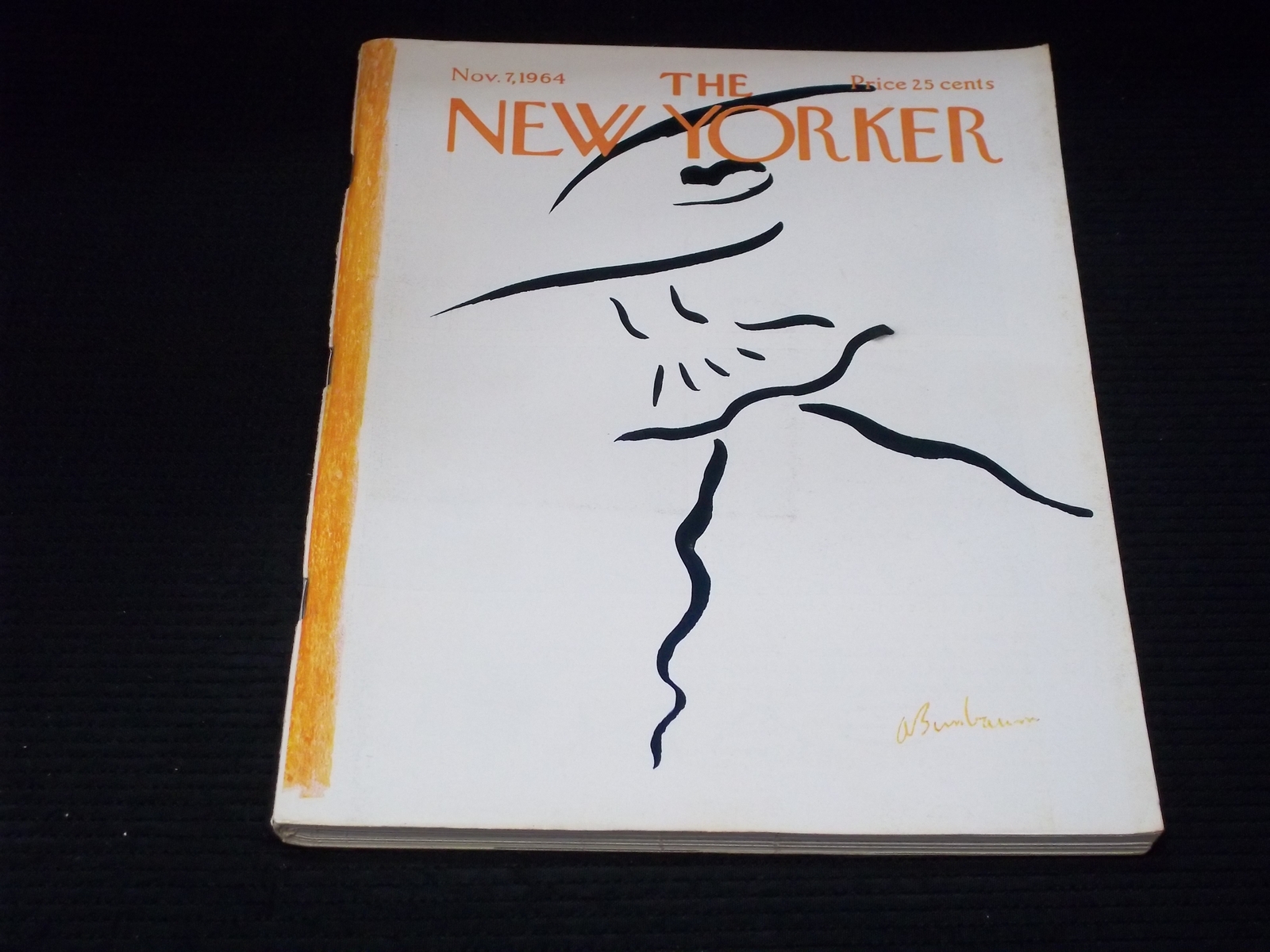 1964 November 7 The New Yorker Magazine Beautiful Front Cover Art - H 3536